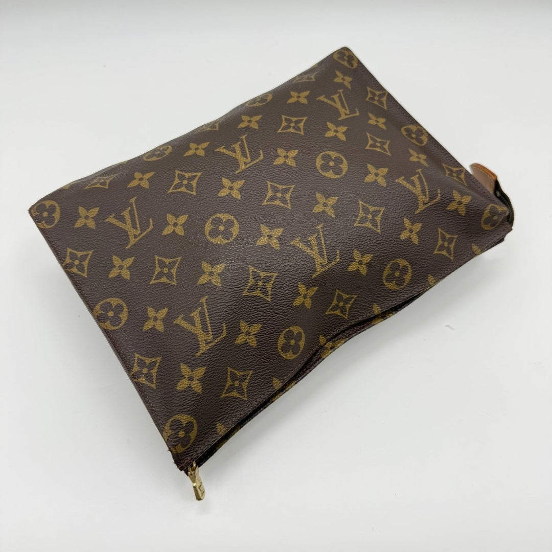 Louis Vuitton Vintage Brown Monogram Toiletry Pouch 26 Bag - Lux Central