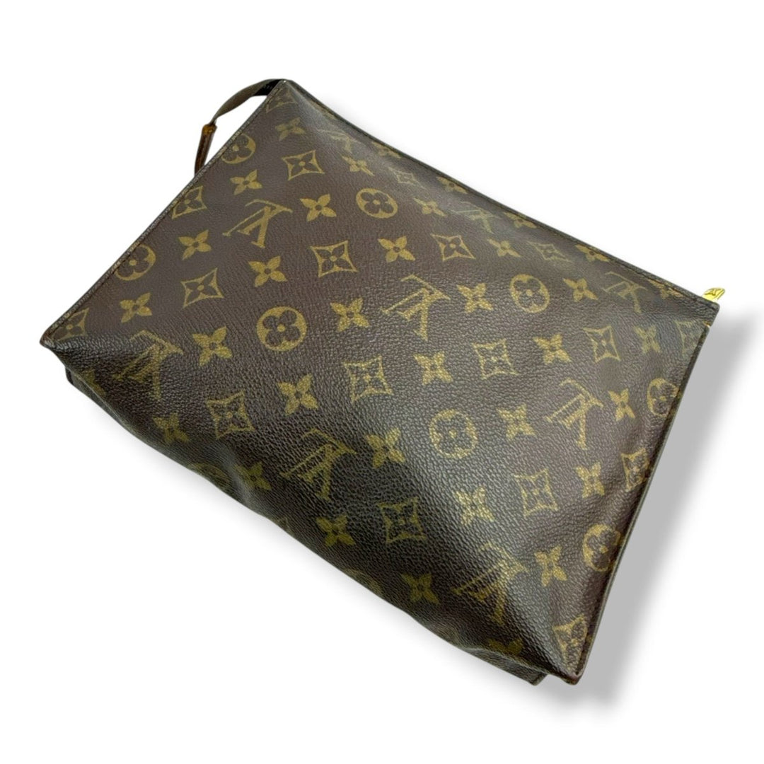 Louis Vuitton Vintage Brown Monogram Toiletry Pouch 26 Bag - Lux Central