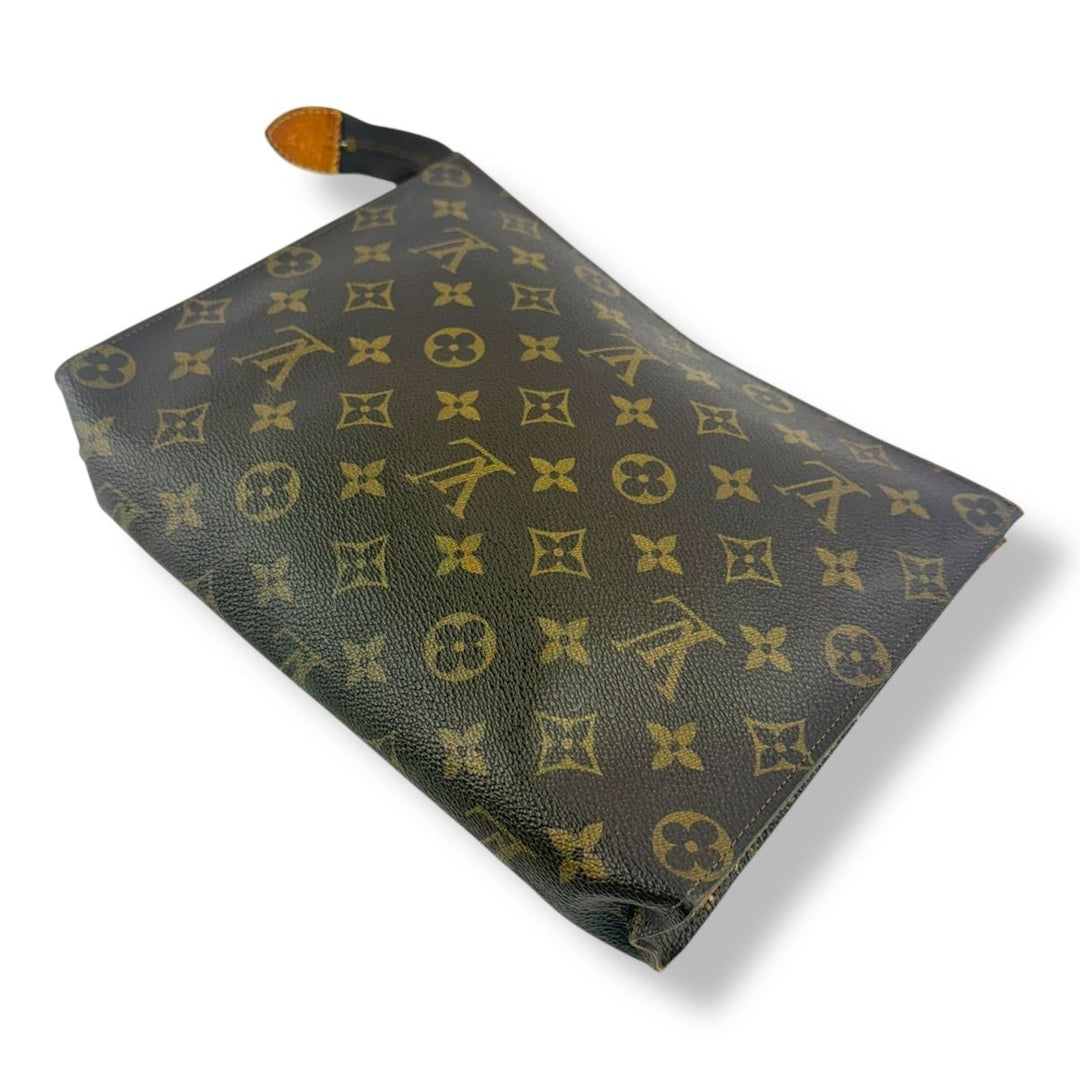 Louis Vuitton Vintage Brown Monogram Toiletry Pouch 26 Bag - Lux Central