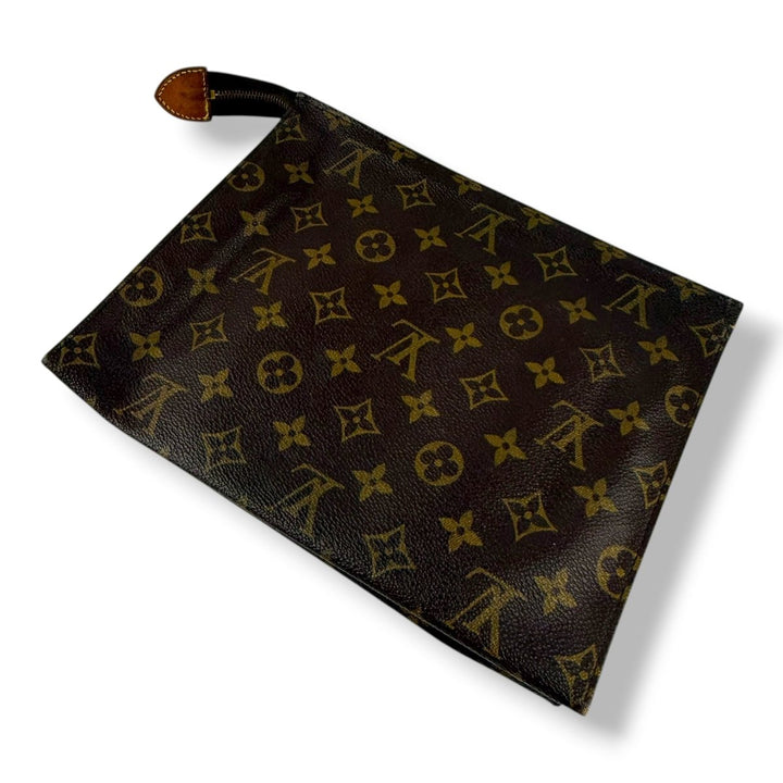 Louis Vuitton Vintage Brown Monogram Toiletry Pouch 26 Bag - Lux Central