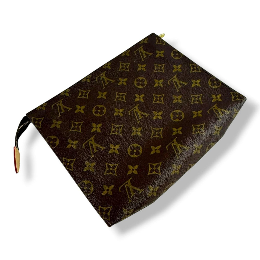 Louis Vuitton Vintage Brown Monogram Toiletry Pouch 26 Bag - Lux Central