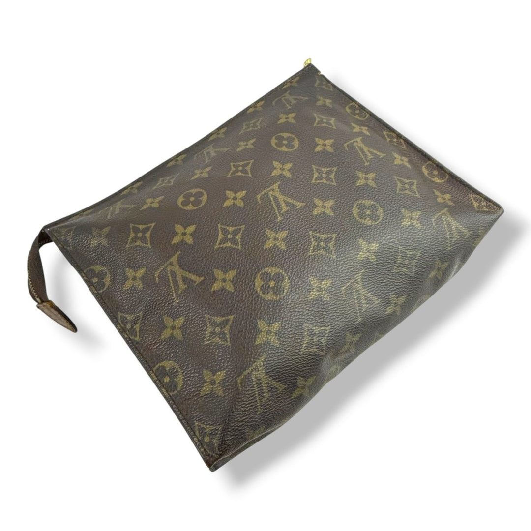 Louis Vuitton Vintage Brown Monogram Toiletry Pouch 26 Bag - Lux Central