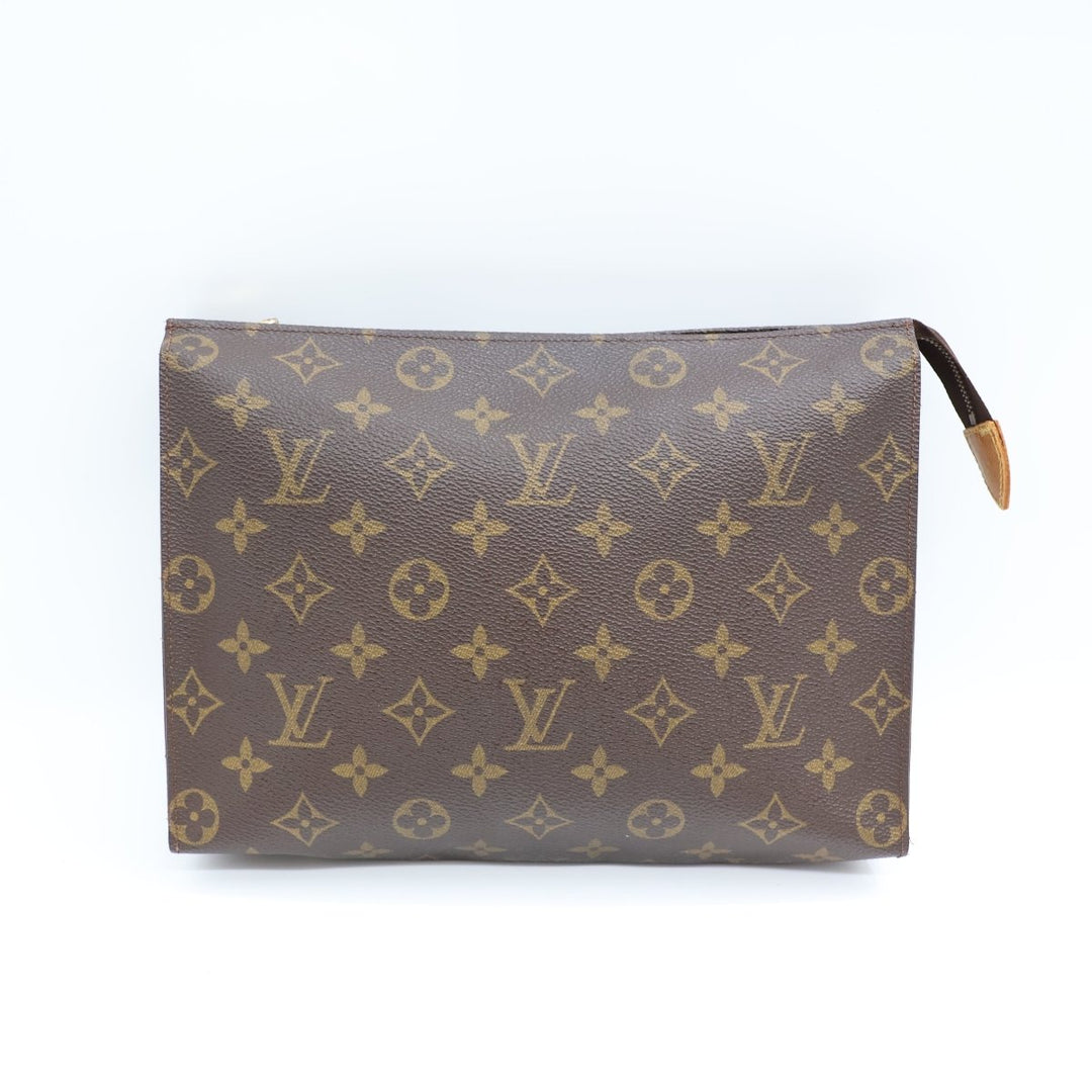 Louis Vuitton Vintage Brown Monogram Toiletry Pouch 26 Bag - Lux Central