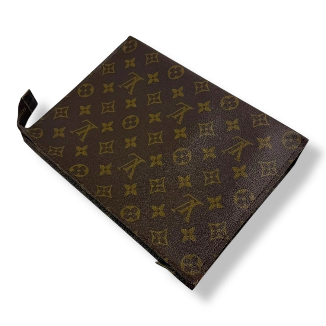 Louis Vuitton Vintage Brown Monogram Toiletry Pouch 26 Bag - Lux Central