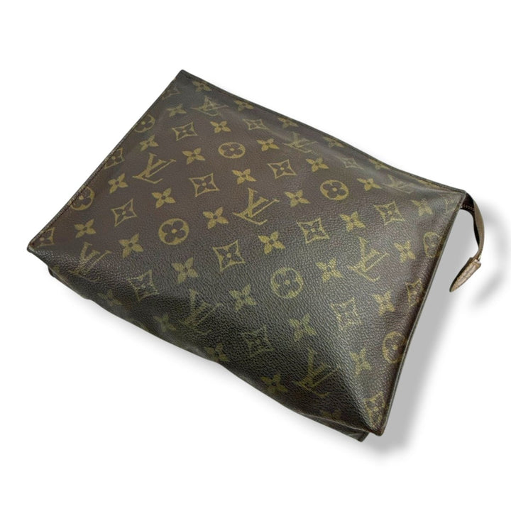 Louis Vuitton Vintage Brown Monogram Toiletry Pouch 26 Bag - Lux Central