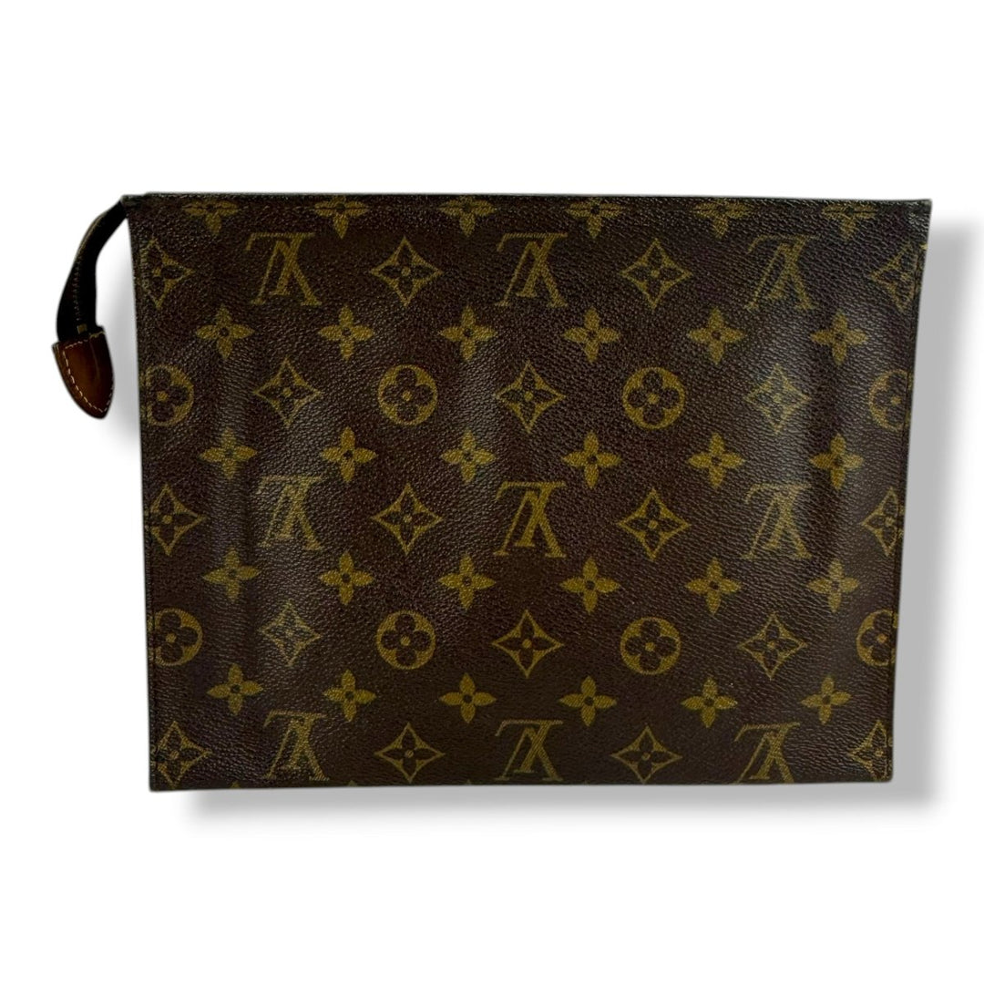 Louis Vuitton Vintage Brown Monogram Toiletry Pouch 26 Bag - Lux Central