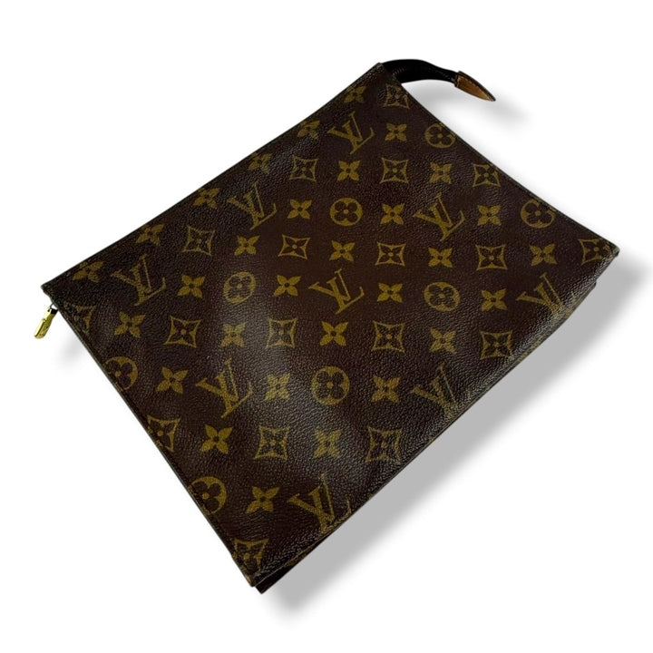 Louis Vuitton Vintage Brown Monogram Toiletry Pouch 26 Bag - Lux Central