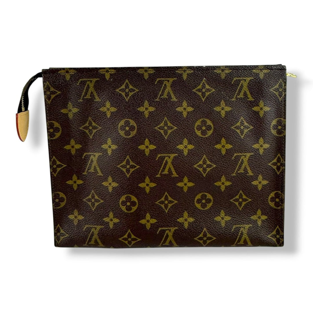 Louis Vuitton Vintage Brown Monogram Toiletry Pouch 26 Bag - Lux Central