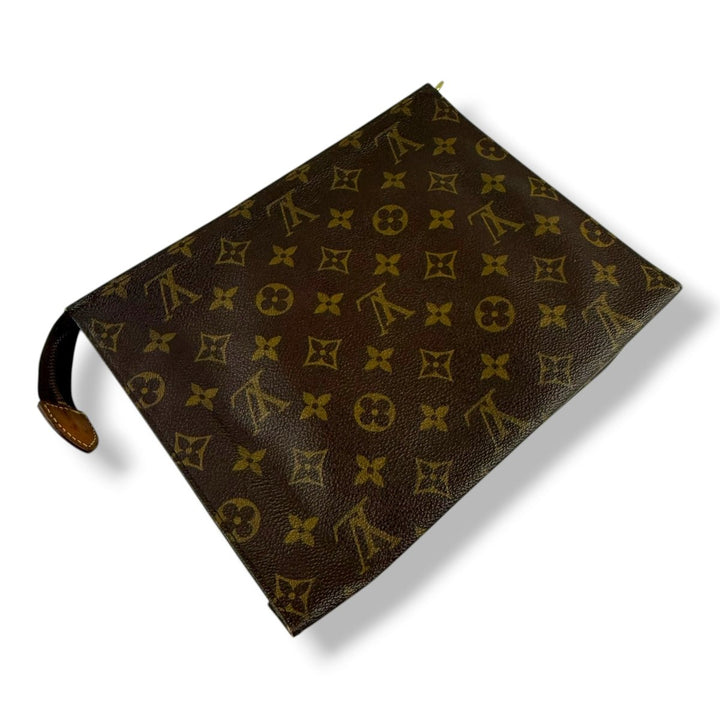 Louis Vuitton Vintage Brown Monogram Toiletry Pouch 26 Bag - Lux Central