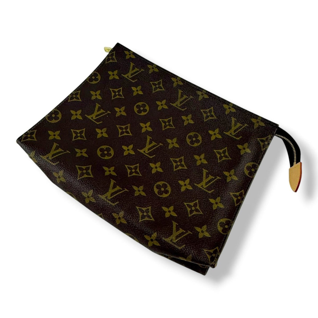 Louis Vuitton Vintage Brown Monogram Toiletry Pouch 26 Bag - Lux Central