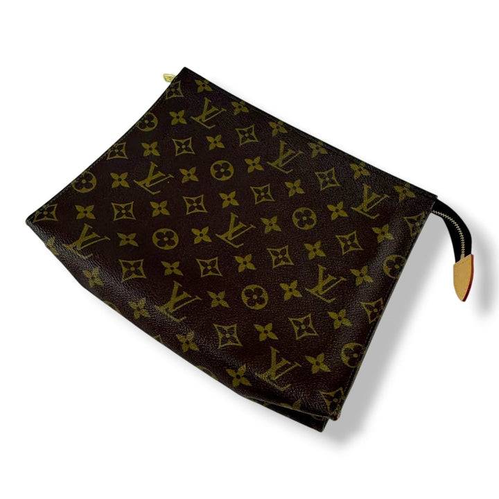 Louis Vuitton Vintage Brown Monogram Toiletry Pouch 26 Bag - Lux Central