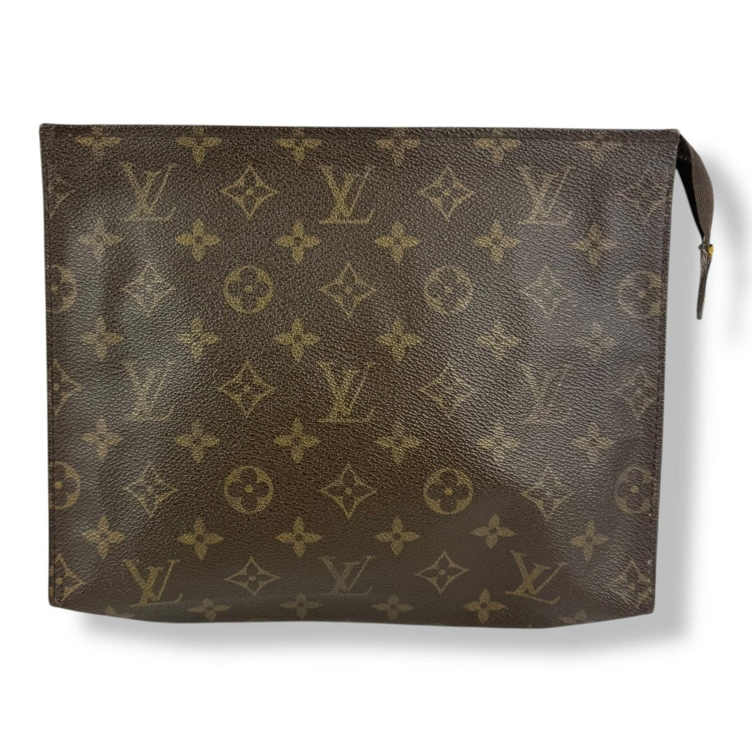 Louis Vuitton Vintage Brown Monogram Toiletry Pouch 26 Bag - Lux Central