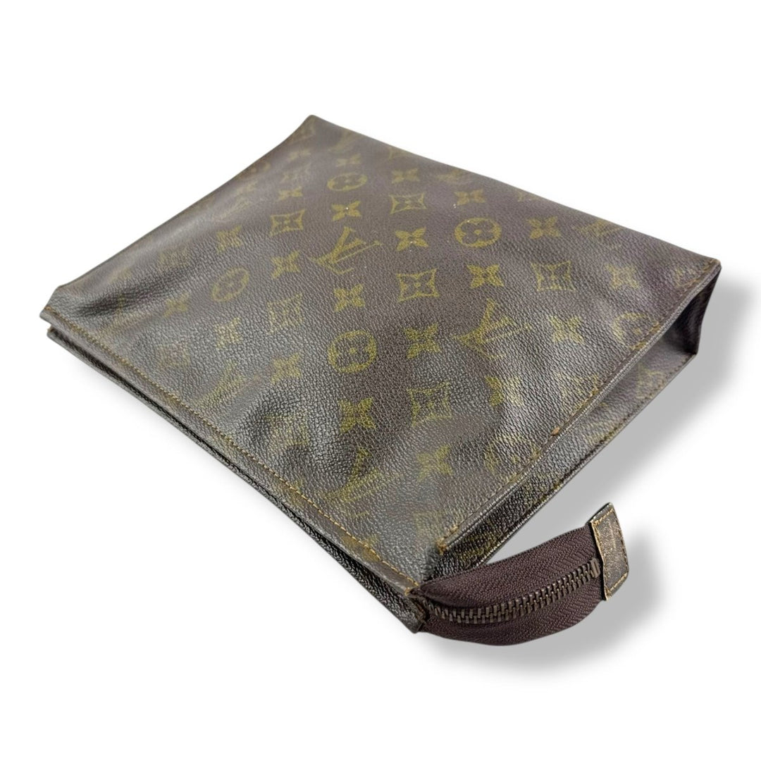 Louis Vuitton Vintage Brown Monogram Toiletry Pouch 26 Bag - Lux Central