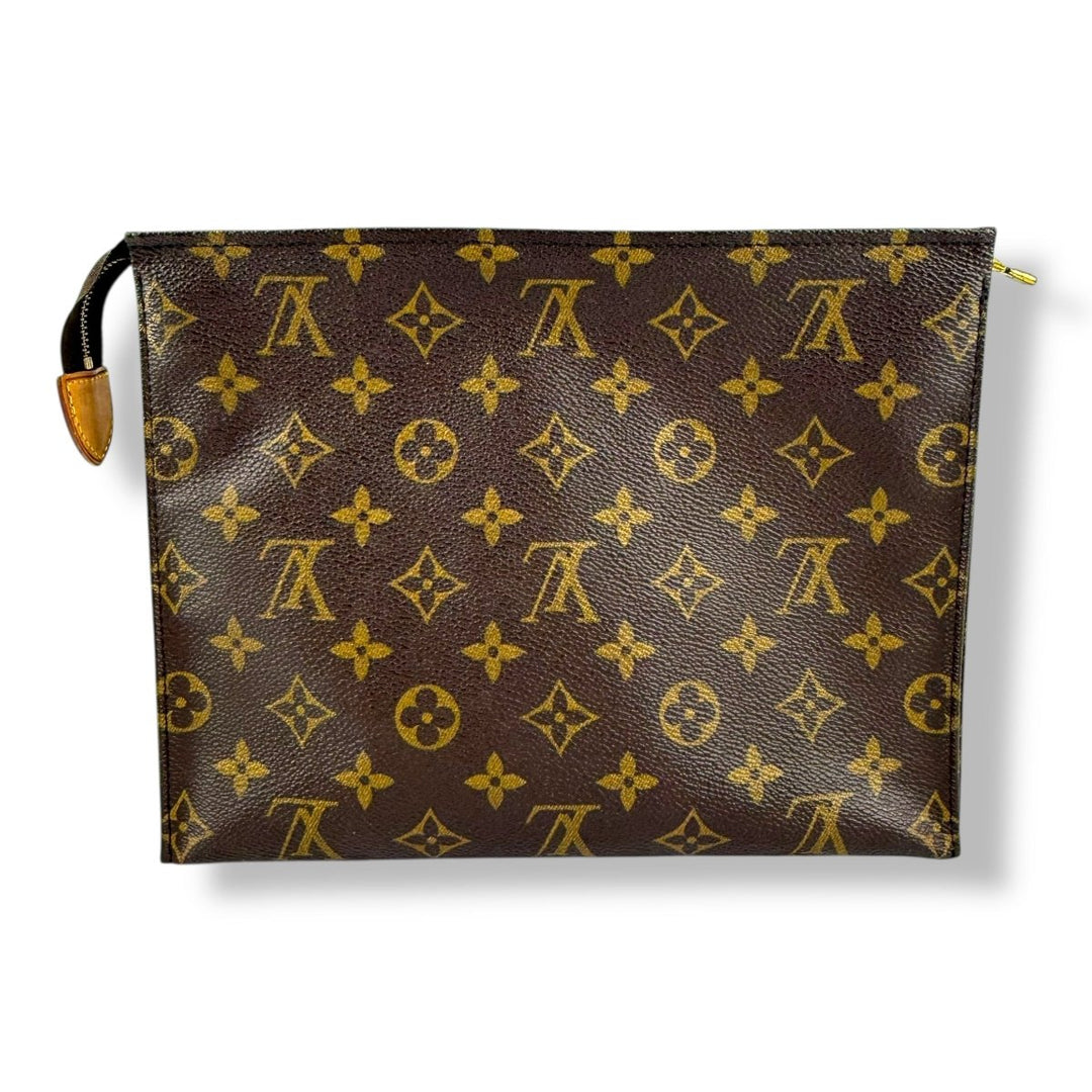 Louis Vuitton Vintage Brown Monogram Toiletry Pouch 26 Bag - Lux Central