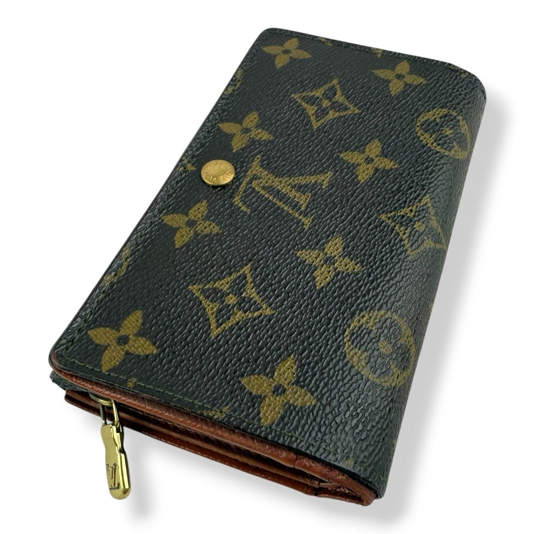 Louis Vuitton Vintage Brown Monogram Zippy Clip Purse - Lux Central