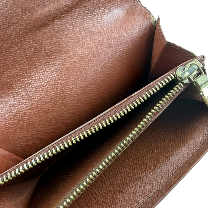 Louis Vuitton Vintage Brown Monogram Zippy Clip Purse 7724 - Lux Central