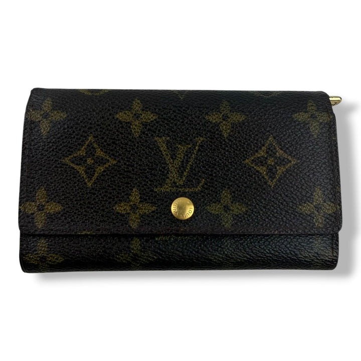 Louis Vuitton Vintage Brown Monogram Zippy Clip Purse 7724 - Lux Central