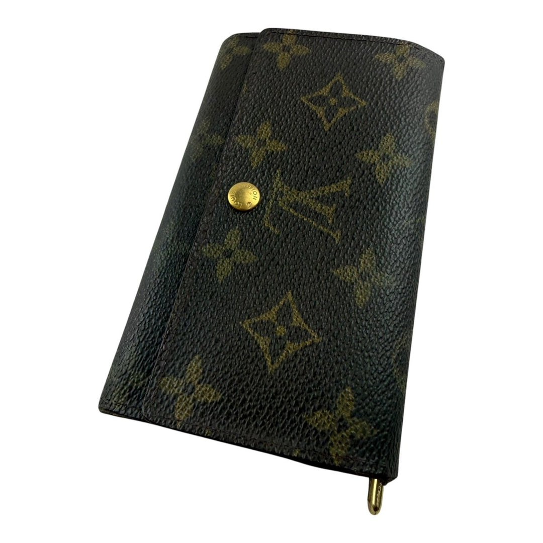 Louis Vuitton Vintage Brown Monogram Zippy Clip Purse 7724 - Lux Central