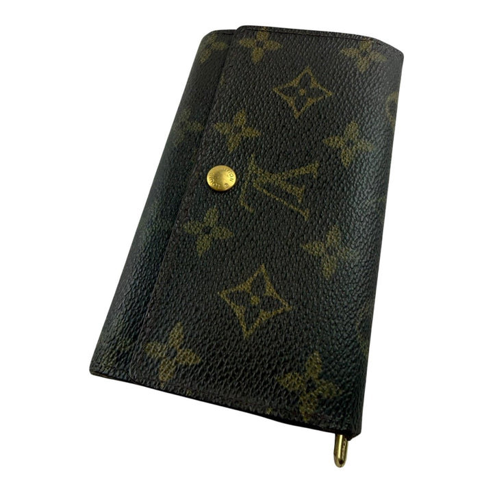 Louis Vuitton Vintage Brown Monogram Zippy Clip Purse 7724 - Lux Central