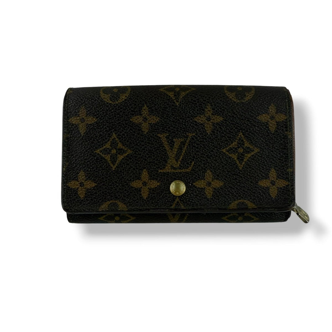 Louis Vuitton Vintage Brown Monogram Zippy Clip Purse 7725 - Lux Central