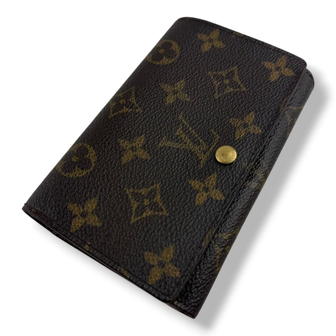 Louis Vuitton Vintage Brown Monogram Zippy Clip Purse 7726 - Lux Central