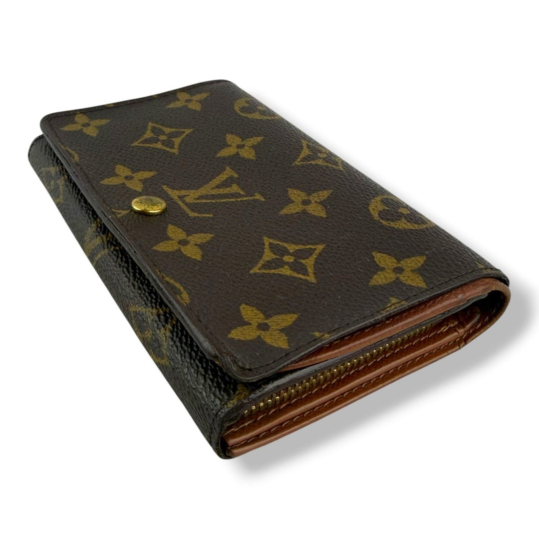 Louis Vuitton Vintage Brown Monogram Zippy Clip Purse 7769 - Lux Central