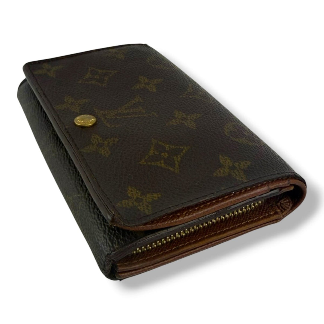 Louis Vuitton Vintage Brown Monogram Zippy Clip Purse 7778 - Lux Central