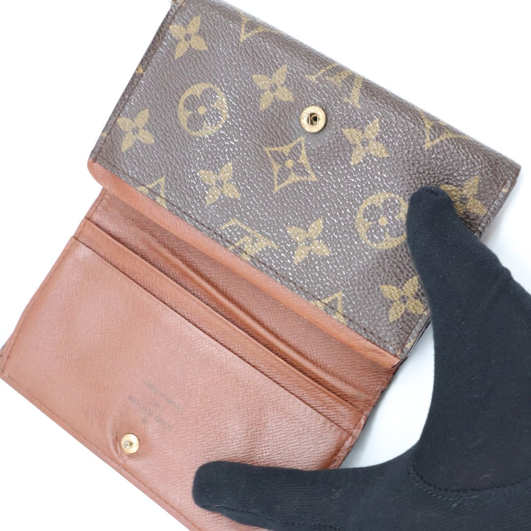 Louis Vuitton Vintage Brown Monogram Zippy Clip Purse Good Condition - Lux Central