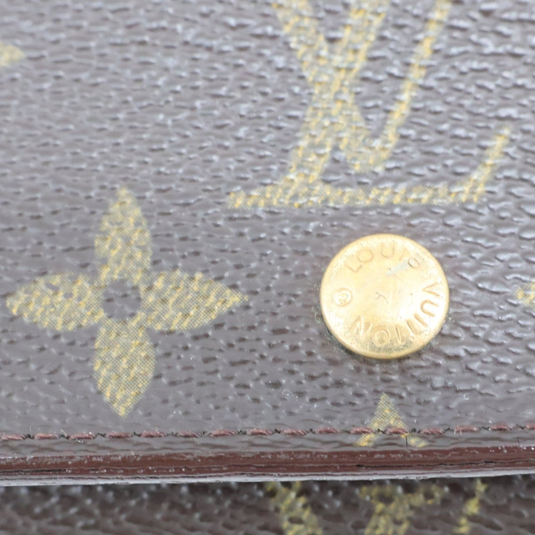 Louis Vuitton Vintage Brown Monogram Zippy Clip Purse Very Good Condition - Lux Central