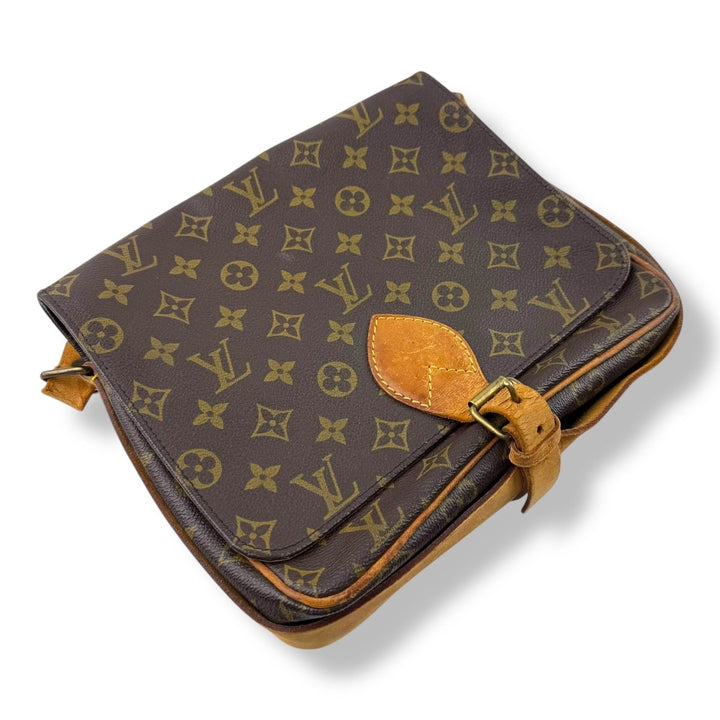 Louis Vuitton Vintage Cartouchiere GM Brown Monogram Handbag - Lux Central