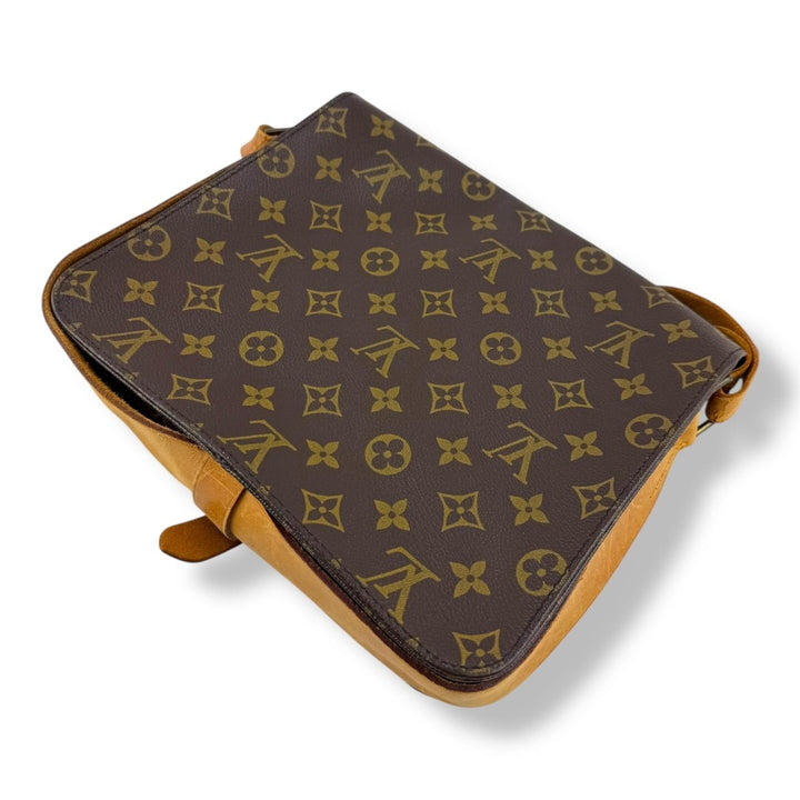 Louis Vuitton Vintage Cartouchiere GM Brown Monogram Handbag - Lux Central