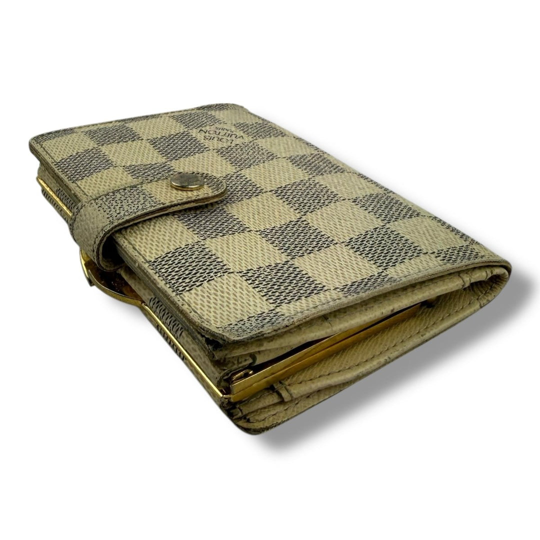 Louis Vuitton Vintage Damier Azur Monogram Card Clip Wallet - Lux Central