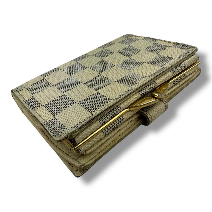 Louis Vuitton Vintage Damier Azur Monogram Card Clip Wallet - Lux Central