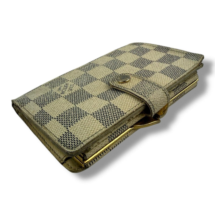 Louis Vuitton Vintage Damier Azur Monogram Card Clip Wallet - Lux Central