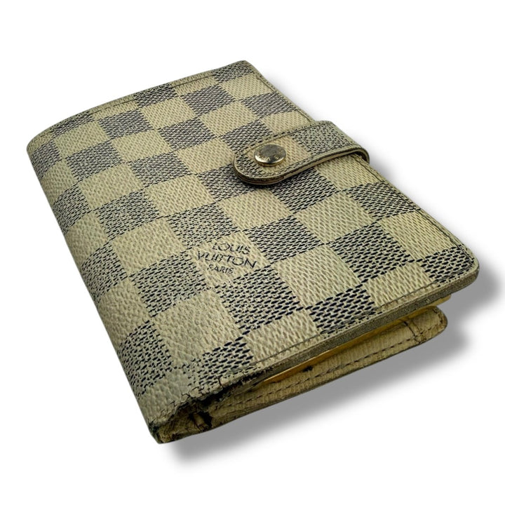 Louis Vuitton Vintage Damier Azur Monogram Card Clip Wallet - Lux Central