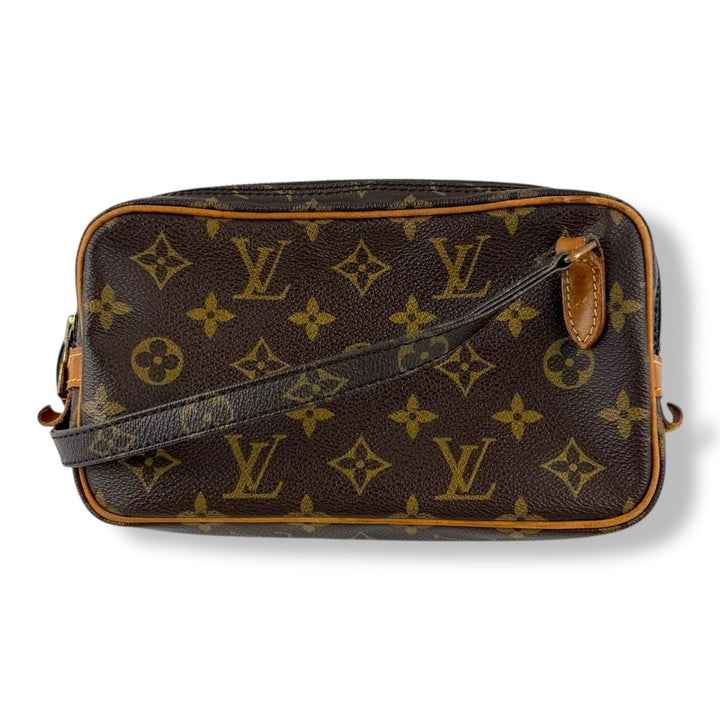Louis Vuitton Vintage Marly Brown Monogram Messenger Handbag - Lux Central