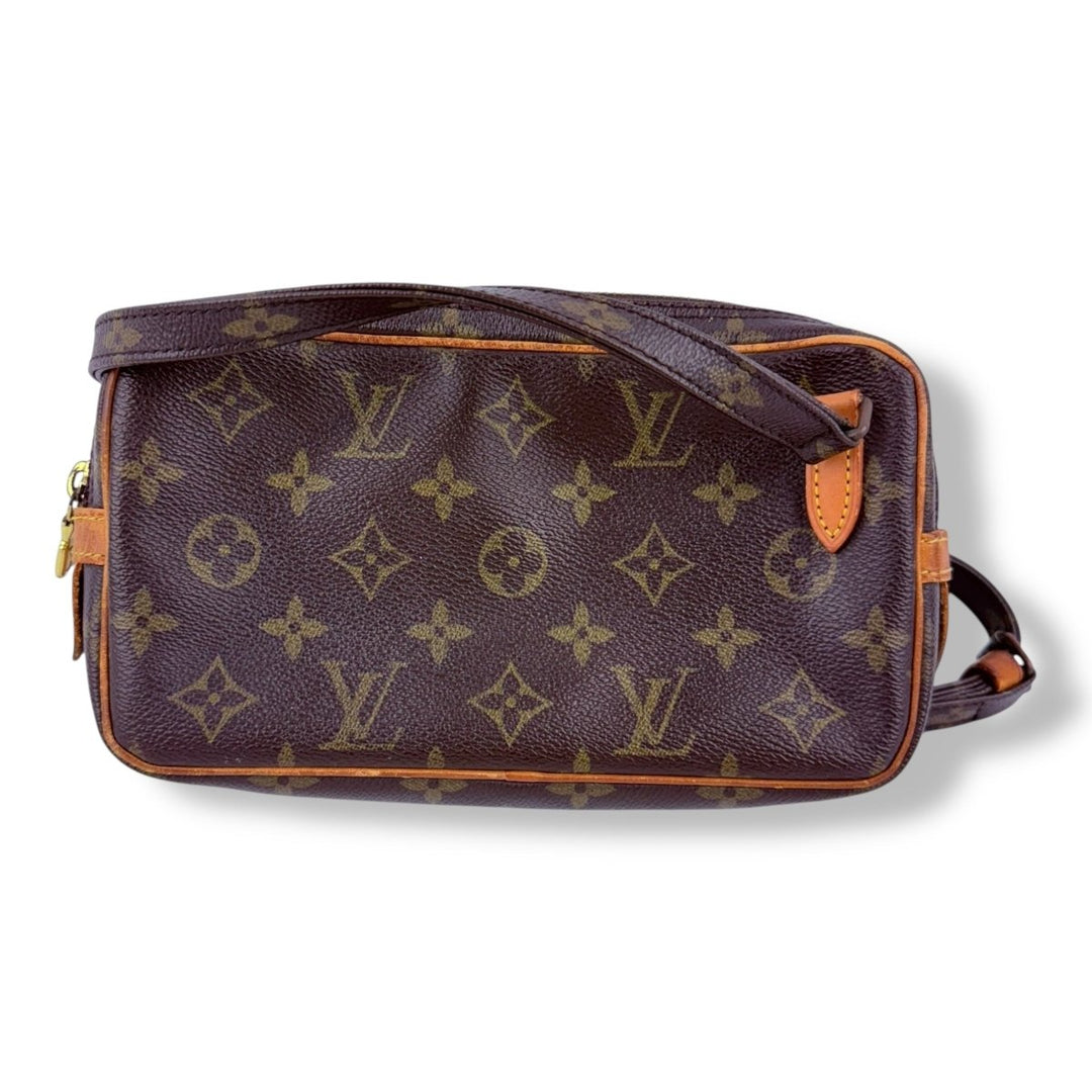 Louis Vuitton Vintage Marly Brown Monogram Messenger Handbag - Lux Central