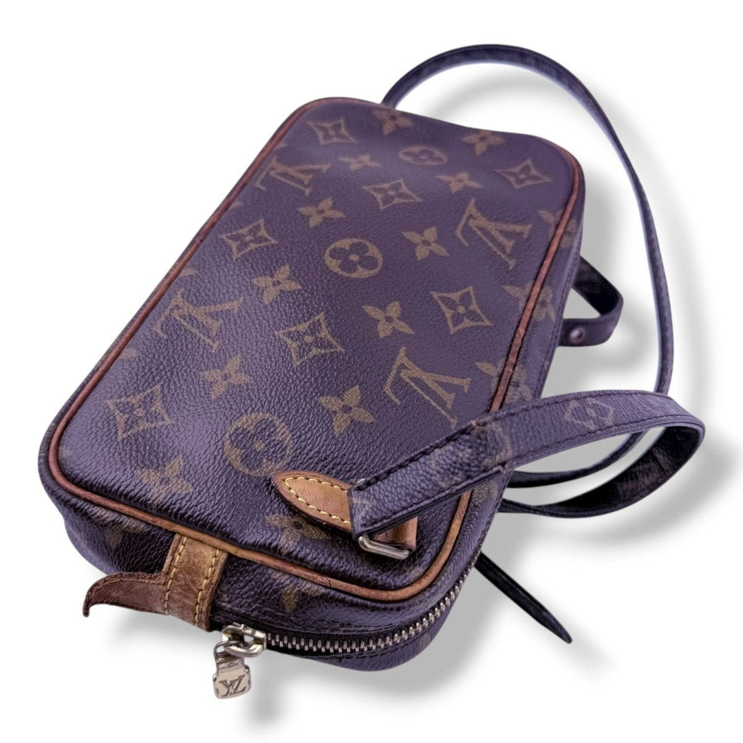 Louis Vuitton Vintage Marly Brown Monogram Messenger Handbag - Lux Central
