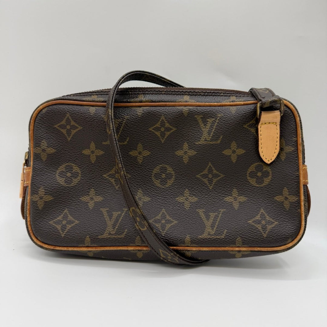 Louis Vuitton Vintage Marly Brown Monogram Messenger Handbag - Lux Central