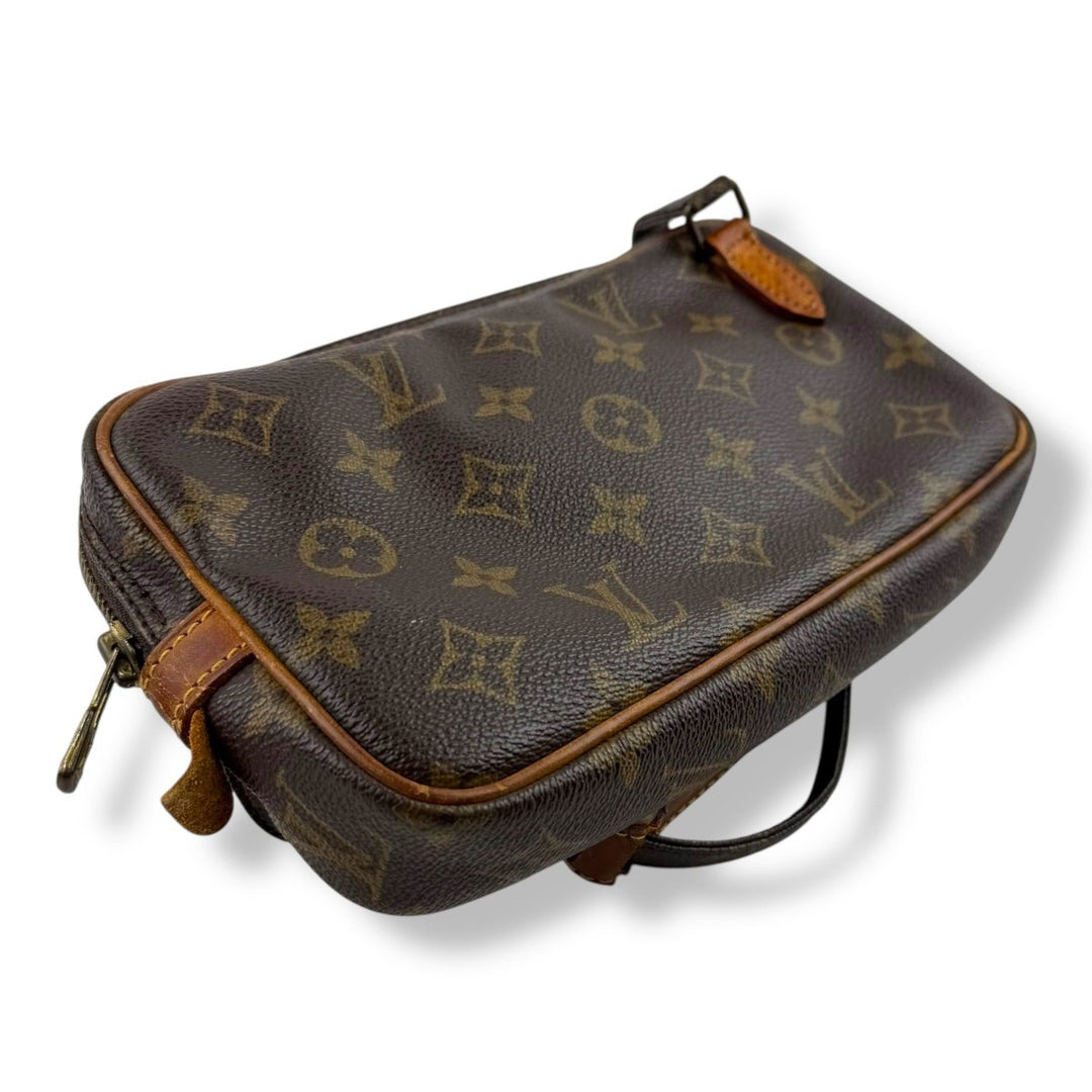 Louis Vuitton Vintage Marly Brown Monogram Messenger Handbag - Lux Central