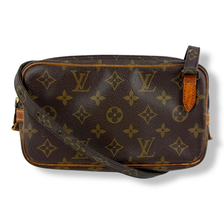 Louis Vuitton Vintage Marly Brown Monogram Messenger Handbag - Lux Central