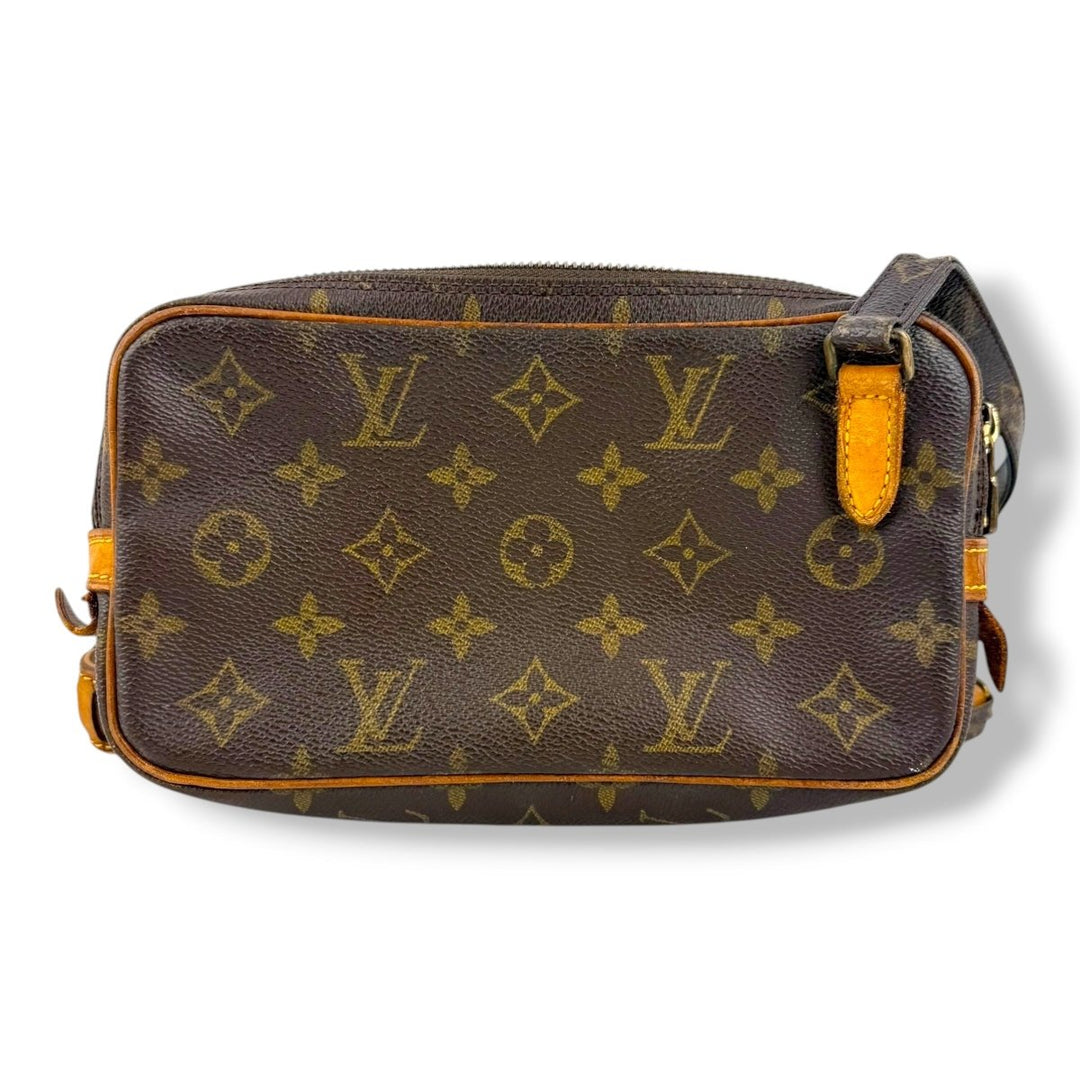 Louis Vuitton Vintage Marly Brown Monogram Messenger Handbag - Lux Central