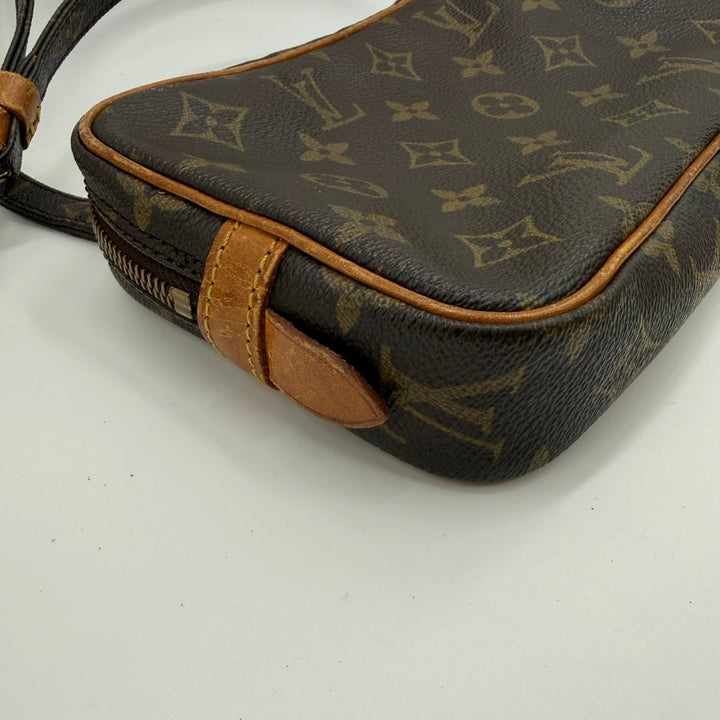 Louis Vuitton Vintage Marly Brown Monogram Messenger Handbag - Lux Central
