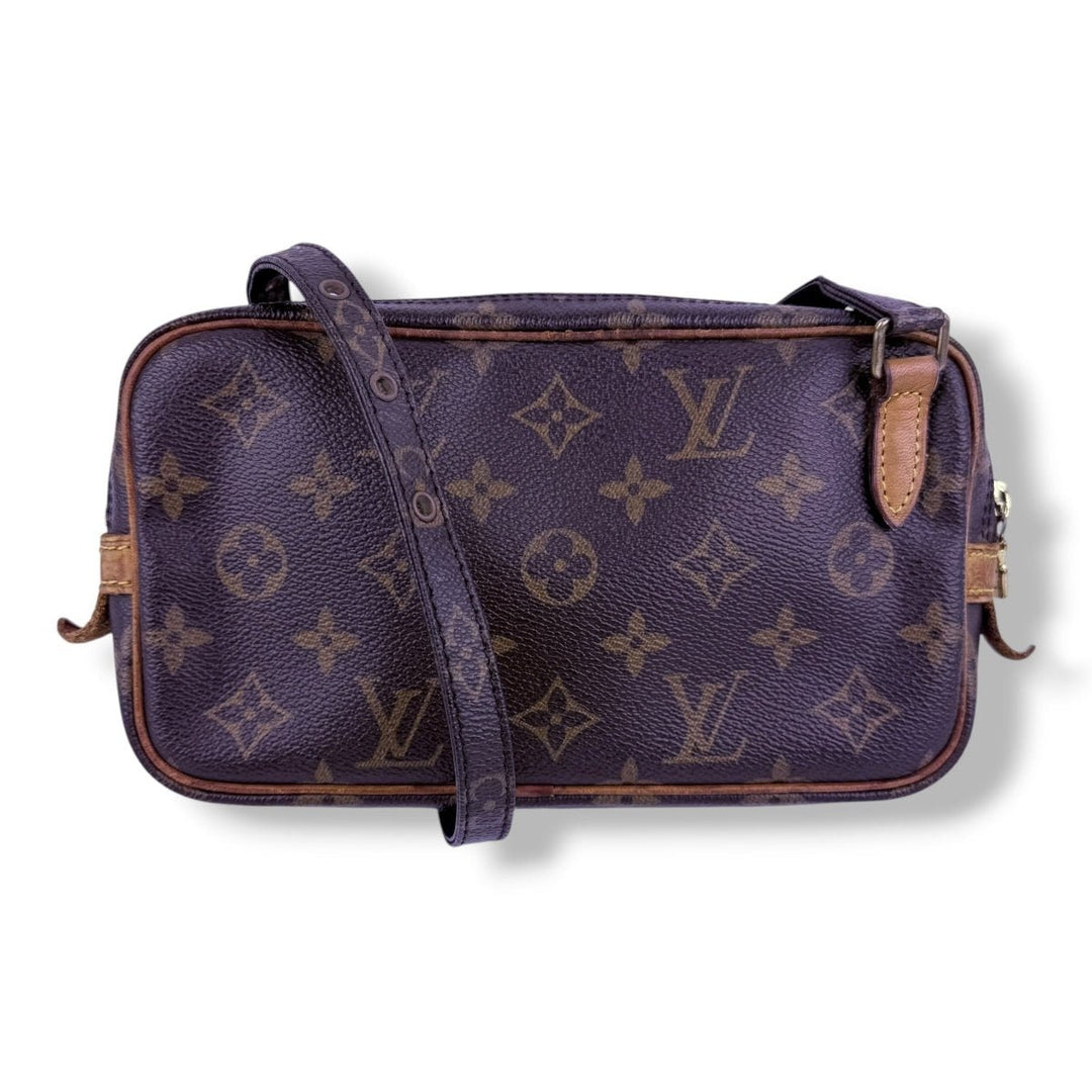 Louis Vuitton Vintage Marly Brown Monogram Messenger Handbag - Lux Central