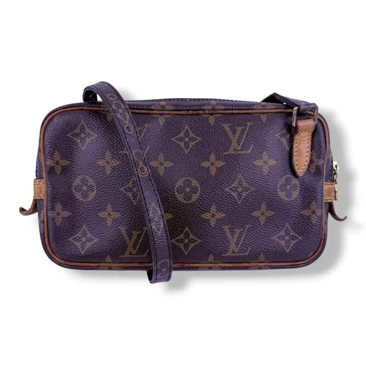 Louis Vuitton Vintage Marly Brown Monogram Messenger Handbag - Lux Central