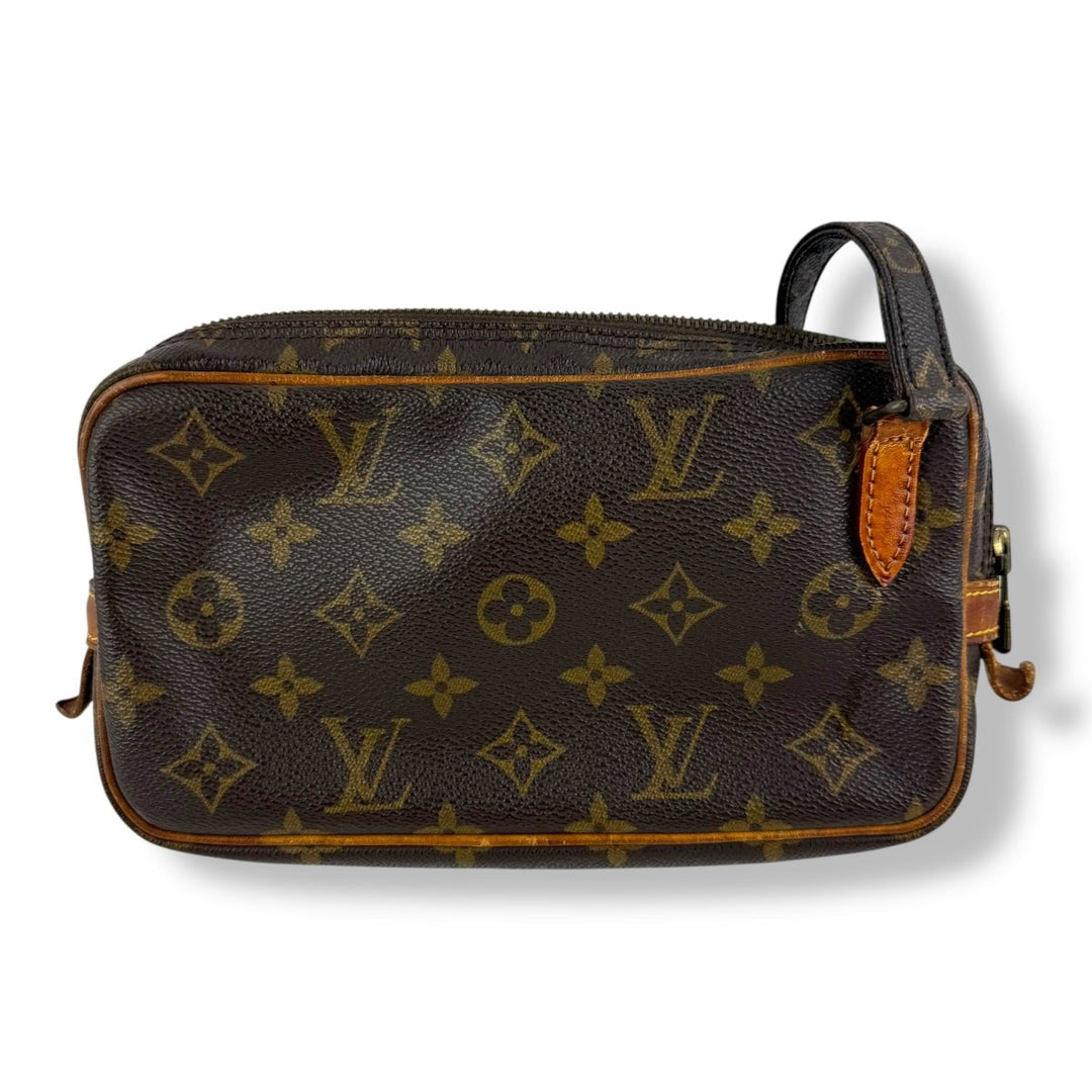 Louis Vuitton Vintage Marly Brown Monogram Messenger Handbag - Lux Central