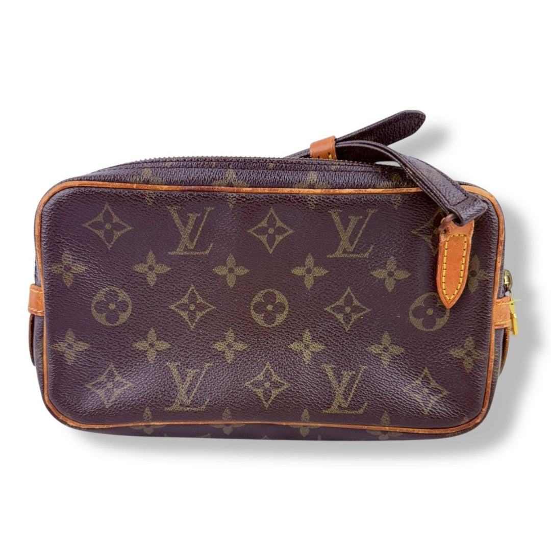 Louis Vuitton Vintage Marly Brown Monogram Messenger Handbag - Lux Central