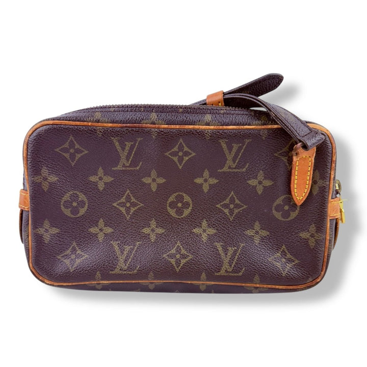 Louis Vuitton Vintage Marly Brown Monogram Messenger Handbag - Lux Central