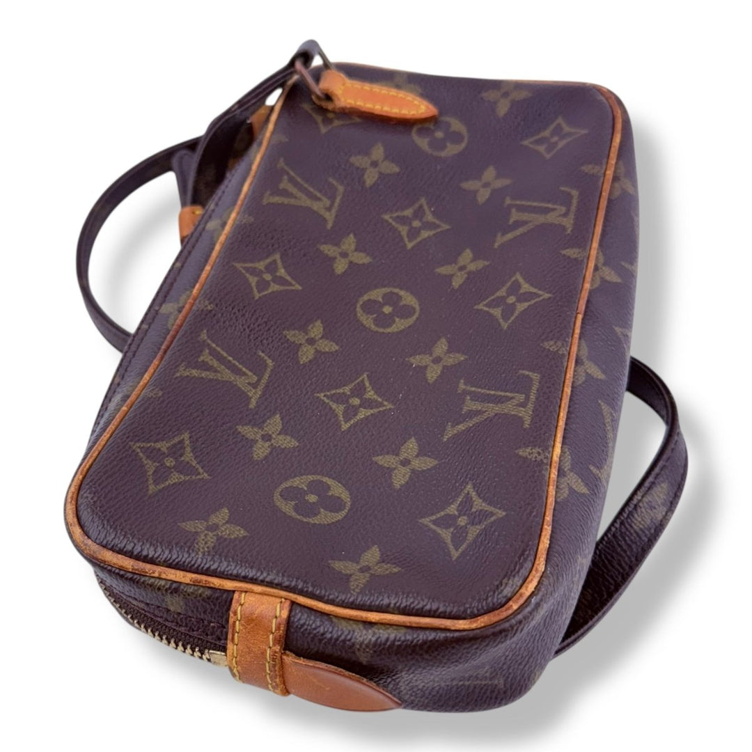 Louis Vuitton Vintage Marly Brown Monogram Messenger Handbag - Lux Central