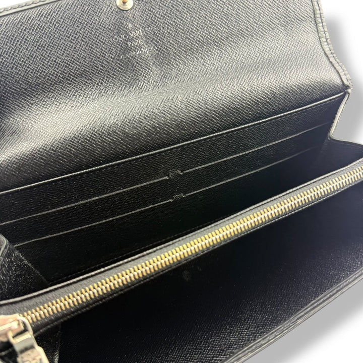 Louis Vuitton Vintage Sarah Black Epi Leather Femme Wallet - Lux Central